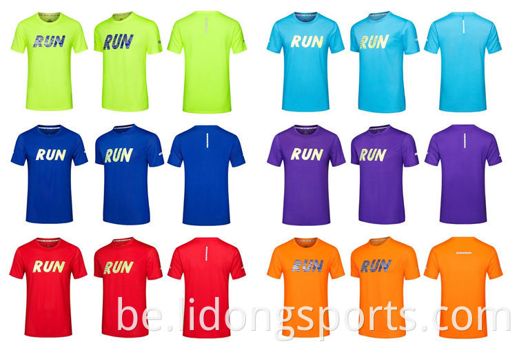 LiDong New Design Sport Wear Wem Menshary cherss Wholess хутка сухія мужчыны спартыўная футболка